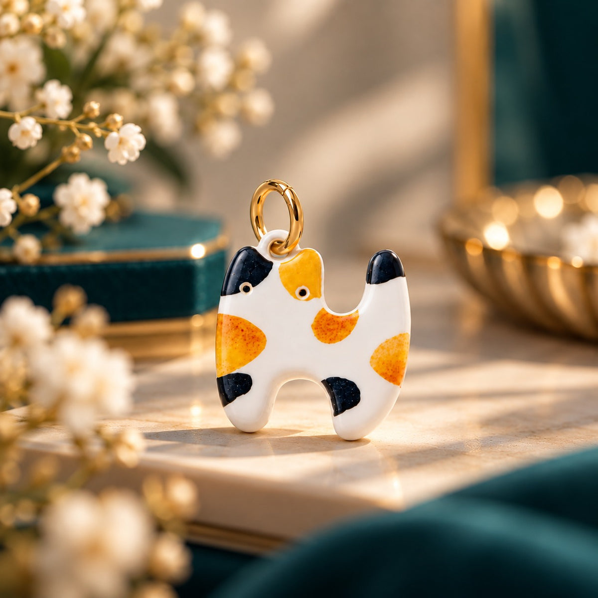 Cute Animal Charm Pendant – Enamel Cat & Dog Keychain Jewelry