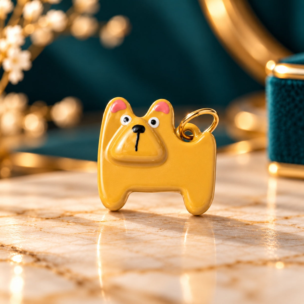 Cute Animal Charm Pendant – Cat & Dog Enamel Pendant