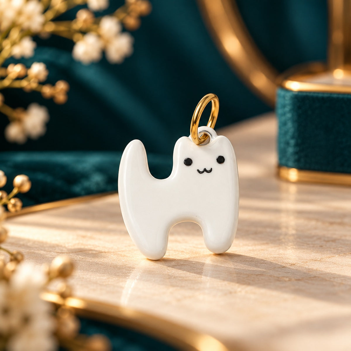 Cute Animal Charm Pendant – Cat & Dog Enamel Pendant