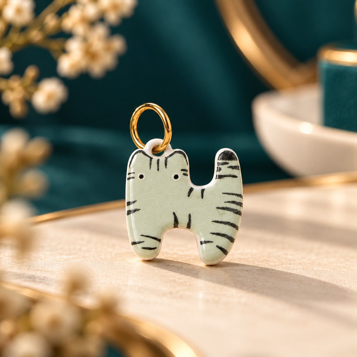 Cute Animal Charm Pendant – Enamel Cat & Dog Keychain Jewelry